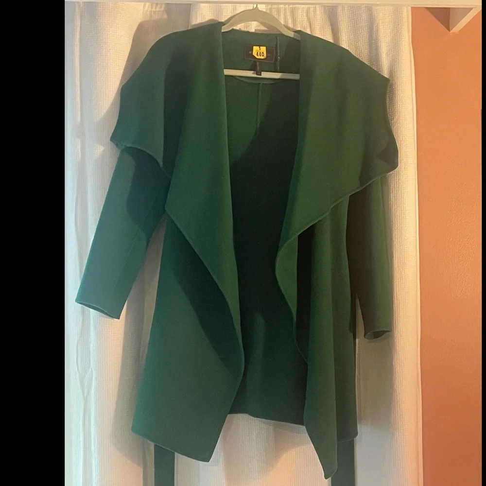 BCBGMaxAzria green wool blend coat - Picture 6 of 15